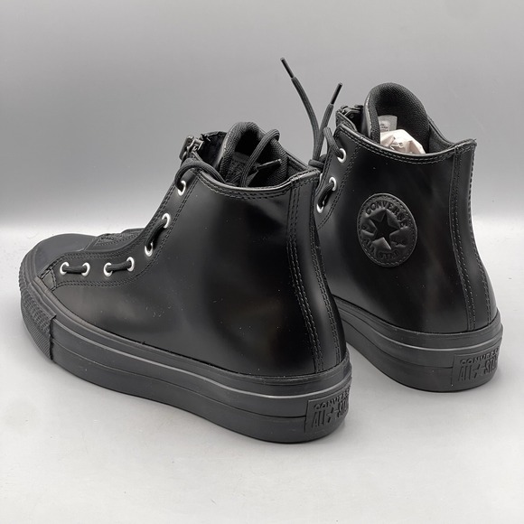 Converse CTAS Lift Women's 5 Hi Top Platform Sneakers Black Leather Zip A12476C - Picture 13 of 13